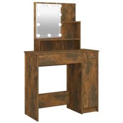 Coiffeuse table de maquillage design meuble mobilier de chambre avec led 86,5 x 35 x 136 cm ch&ecirc;ne 0