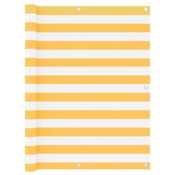 &Eacute;cran de balcon brise pare vue protection confidentialit&eacute; 120 x 500 cm tissu oxford blanc et jaune