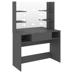 Coiffeuse table de maquillage design meuble mobilier de chambre avec &eacute;clairage led 100 x 40 x 135 c