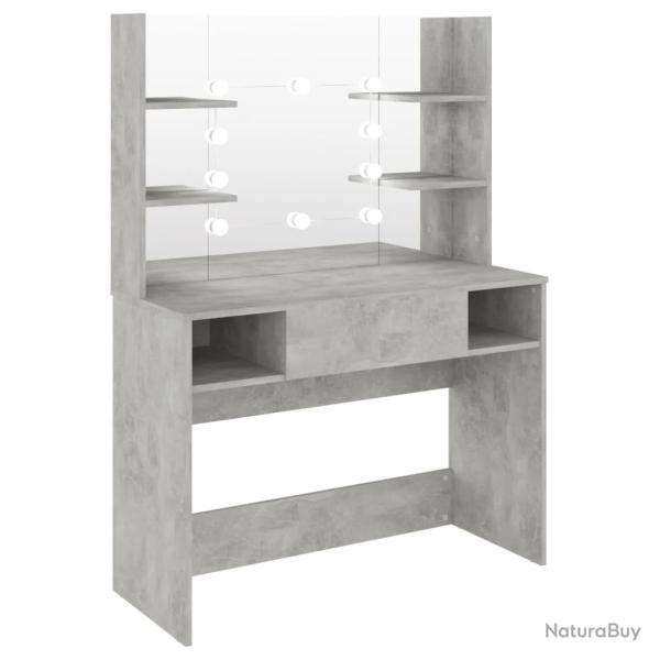 Coiffeuse table de maquillage design meuble mobilier de chambre �clairage led 100 x 40 x 135 cm MDF