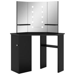 Coiffeuse d'angle avec led 111 x 54 x 141,5 cm noir 02_0006296