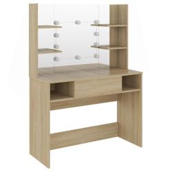 Coiffeuse table de maquillage design meuble mobilier de chambre avec &eacute;clairage led 100 x 40 x 135 c