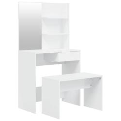 Coiffeuse table de maquillage design meuble mobilier de chambre blanc brillant 74,5 x 40 x 141 cm 0