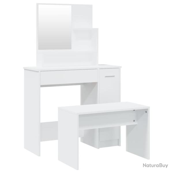 Coiffeuse table de maquillage design meuble mobilier de chambre 86,5 x 35 x 136 cm blanc 02_0006345