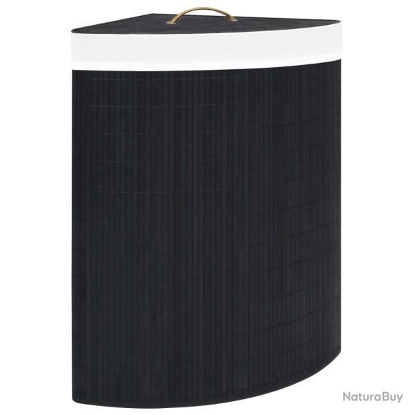 Panier � linge d'angle bambou 60 litres noir 02_0006199