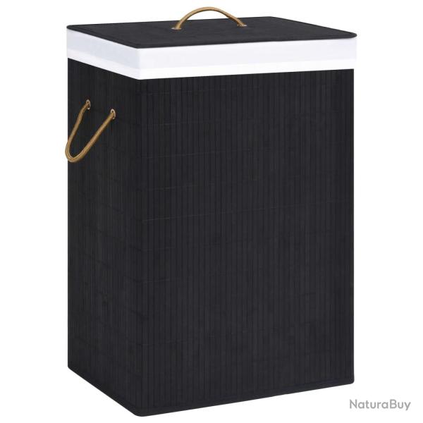 Panier � linge avec une seule section 40 x 30 x 60 cm bambou noir 02_0006204