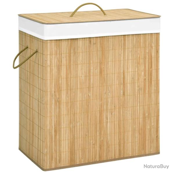 Panier � linge avec 2 sections bambou 100 litres 02_0006151