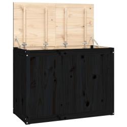 Bo&icirc;te &agrave; linge 88,5 x 44 x 66 cm bois massif de pin noir 02_0006211