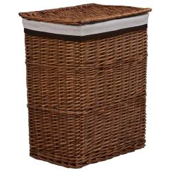Panier &agrave; linge 43 x 34 x 57,5 cm marron saule 02_0006119