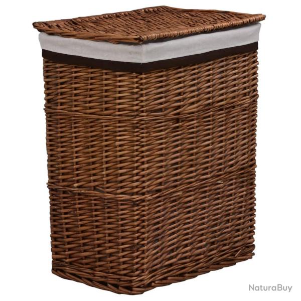 Panier � linge 43 x 34 x 57,5 cm marron saule 02_0006119