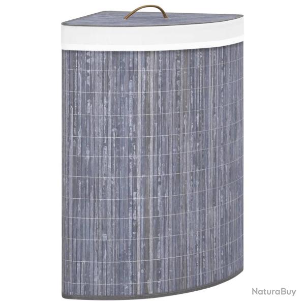 Panier � linge d'angle bambou 60 litres gris 02_0006143