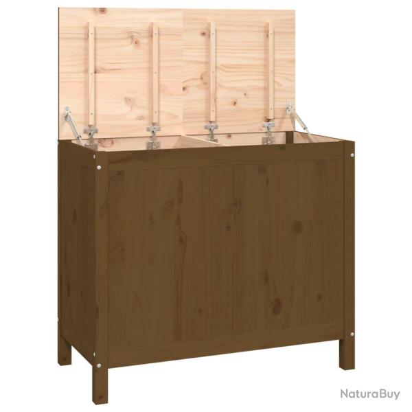 Bo�te � linge marron miel 88,5 x 44 x 76 cm bois massif de pin 02_0006185