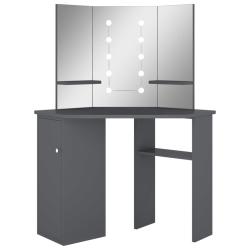 Coiffeuse d'angle avec led 111 x 54 x 141,5 cm gris 02_0006237