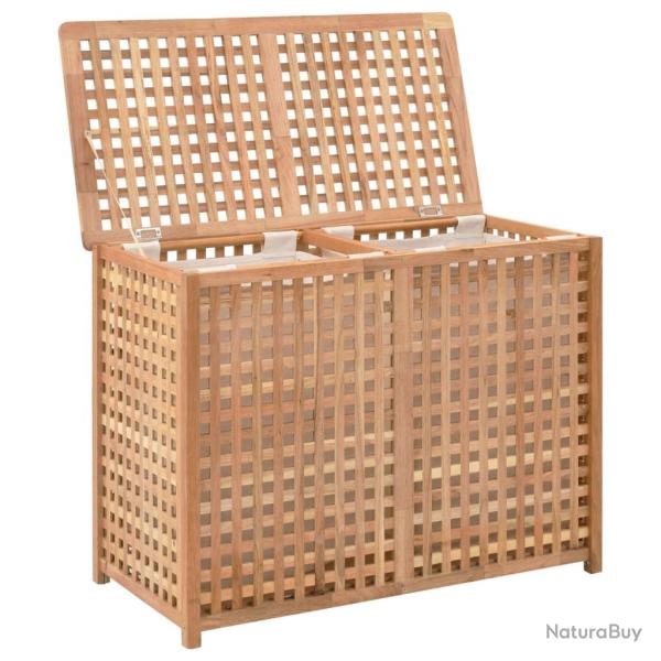 Coffre � linge 87,5 x 46 x 67 cm bois de noyer massif 02_0006201
