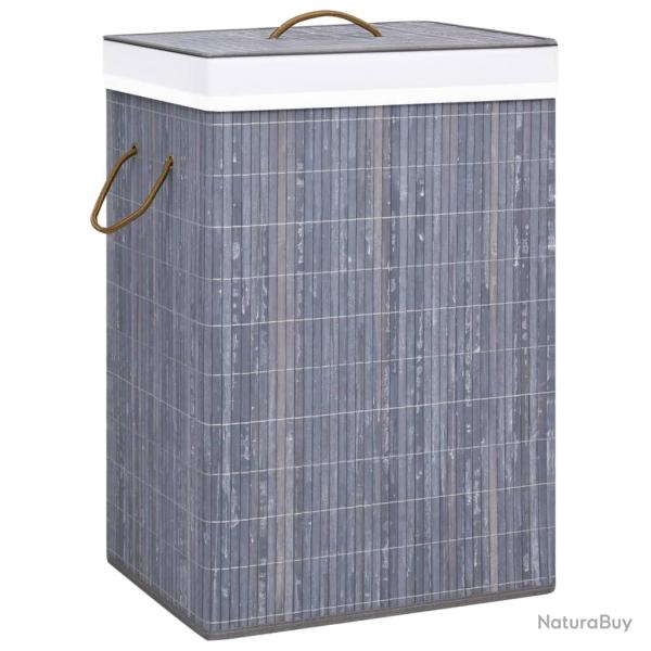 Panier � linge avec 2 sections bambou gris 72 l 02_0006205