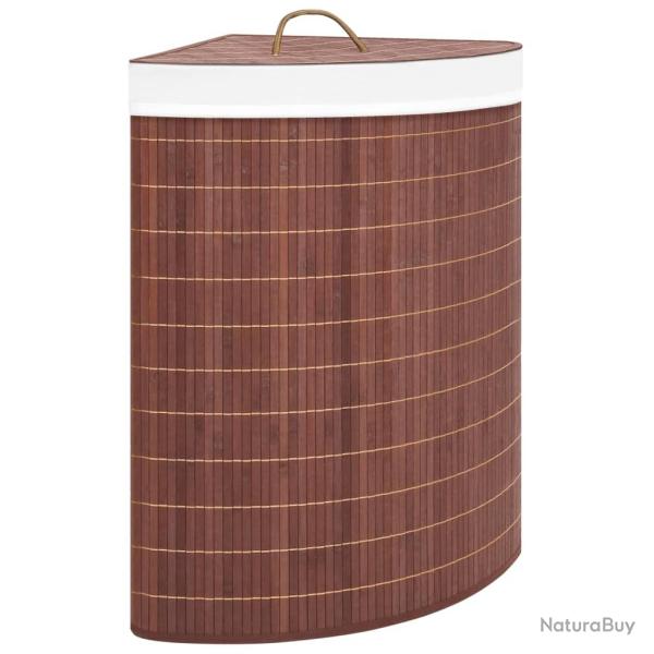 Panier � linge d'angle bambou 60 litres marron 02_0006206