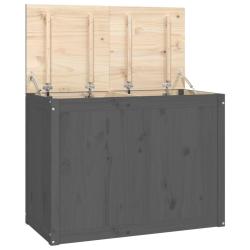 Bo&icirc;te &agrave; linge 88,5 x 44 x 66 cm bois massif de pin gris 02_0006212