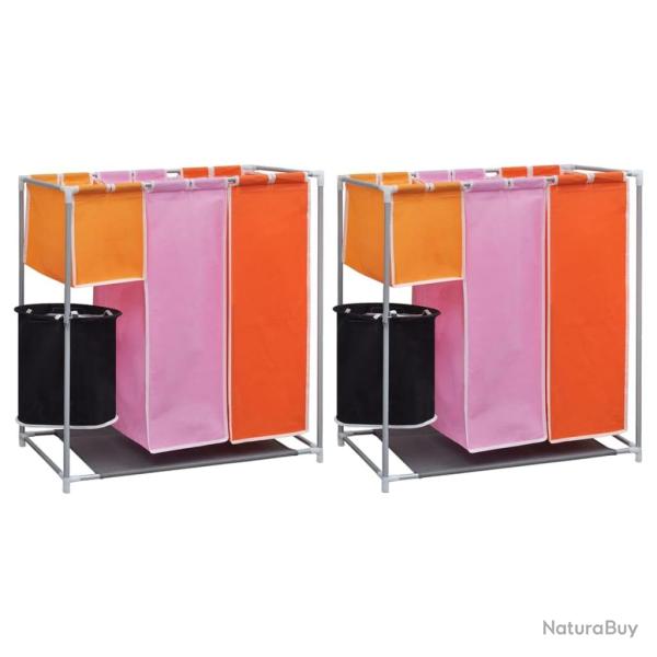 Paniers � linge � 3 sections 2 pi�ces avec un bac de lavage 02_0006118