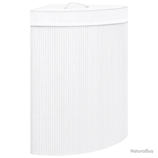Panier � linge d'angle bambou 60 litres blanc 02_0006150