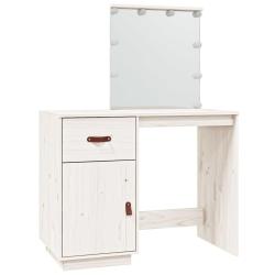 Coiffeuse avec led blanc 95 x 50 x 133,5 cm bois de pin massif 02_0006221
