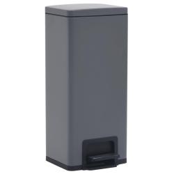 Poubelle &agrave; p&eacute;dale anti-empreinte 30 litres acier inoxydable gris 02_0006068