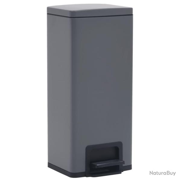Poubelle � p�dale anti-empreinte 30 litres acier inoxydable gris 02_0006068