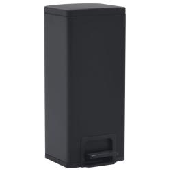 Poubelle &agrave; p&eacute;dale anti-empreinte 30 litres acier inoxydable noir 02_0006099