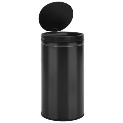 Poubelle &agrave; capteur automatique 60 litres acier au carbone noir 02_0006038