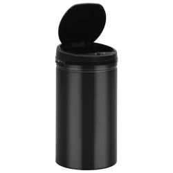 Poubelle &agrave; capteur automatique 50 litres acier au carbone noir 02_0006087
