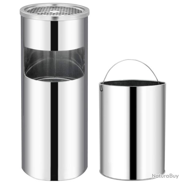 Poubelle � cendrier d'h�tel 30 litres acier inoxydable 02_0006101