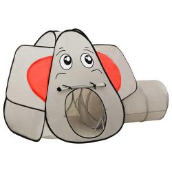 Tente de jeu pour enfants 250 balles &eacute;l&eacute;phant 174 x 86 x 101 cm gris 02_0005191