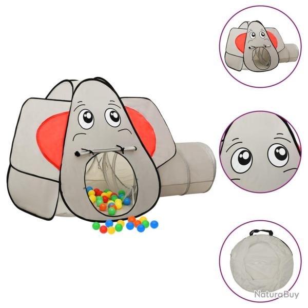 Tente de jeu pour enfants 250 balles �l�phant 174 x 86 x 101 cm gris 02_0005167