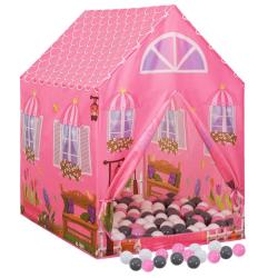 Tente de jeu pour enfants avec 250 balles 69 x 94 x 104 cm rose 02_0005126