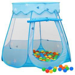Tente de jeu pour enfants avec 250 balles 102 x 102 x 82 cm bleu 02_0005143