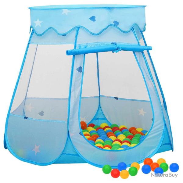 Tente de jeu pour enfants avec 250 balles 102 x 102 x 82 cm bleu 02_0005143