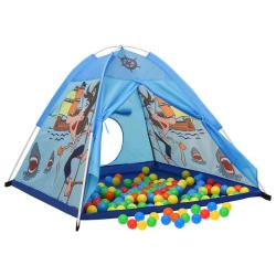 Tente de jeu pour enfants avec 250 balles 120 x 120 x 90 cm bleu 02_0005149