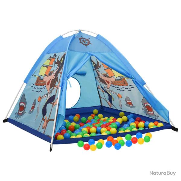 Tente de jeu pour enfants avec 250 balles 120 x 120 x 90 cm bleu 02_0005149