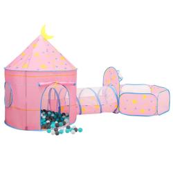 Tente de jeu pour enfants avec 250 balles 301 x 120 x 128 cm rose 02_0005147