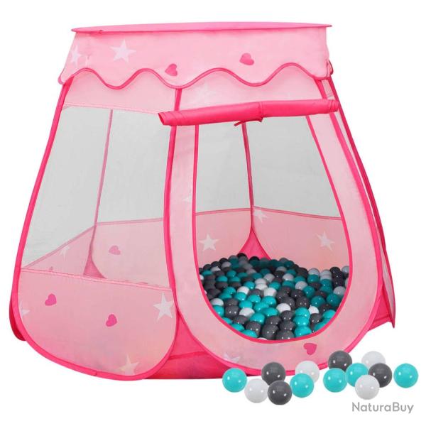 Tente de jeu pour enfants avec 250 balles 102 x 102 x 82 cm rose 02_0005119