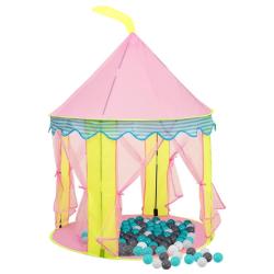 Tente de jeu pour enfants avec 250 balles 100 x 100 x 127 cm rose 02_0005125