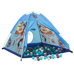 Tente de jeu pour enfants avec 250 balles 120 x 120 x 90 cm bleu 02_0005192