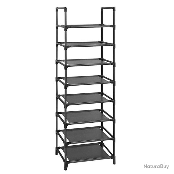 �tag�re � chaussures � 8 niveaux meuble de rangement cadre en m�tal �tag�re en tissu non-tiss� 16-2