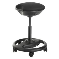 Tabouret de travail dynamique chaise de bureau pivotante ergonomique avec roulettes si&egrave;ge extra lar