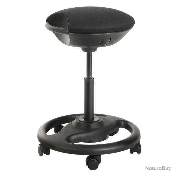 Tabouret de travail dynamique chaise de bureau pivotante ergonomique avec roulettes si�ge extra lar