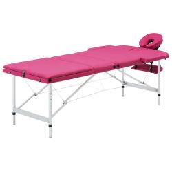 Table de massage pliable 3 zones Inox rose 02_0001827