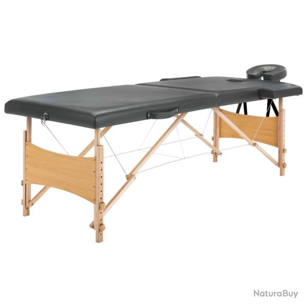 Table de massage avec 2 zones cadre en bois 186 x 68 cm gris anthracite02_0001800
