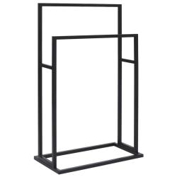 Porte-serviette sur pied 78,5 cm acier galvanis&eacute; noir 02_0001652