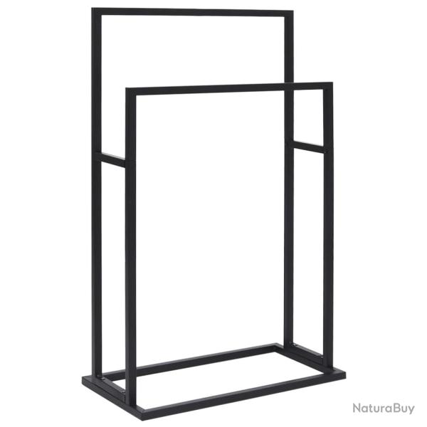 Porte-serviette sur pied 78,5 cm acier galvanis� noir 02_0001652
