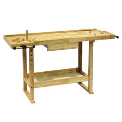 Etabli de travail banc de rabotage am&eacute;nagement atelier outils 145 x 86 cm bois 16_0000513