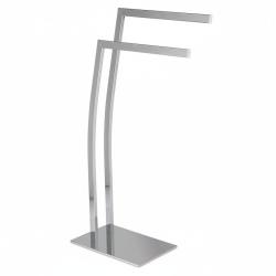 Porte-serviettes support salle de bain en acier inox couleur argent&eacute; 13_0002257_2
